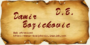 Damir Božičković vizit kartica
